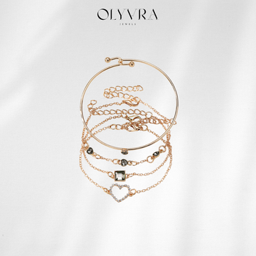 Fashion Vintage Inlaid Lvzuan Square Bracelet