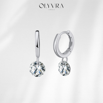 S925 Sterling Silver Zircon Earrings Eardrops
