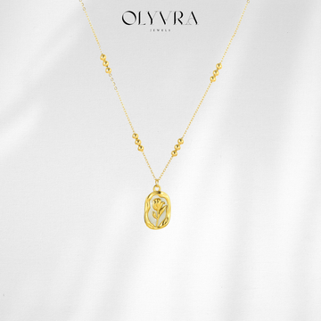 Simple Rose White Shell Pendant Necklace For Women