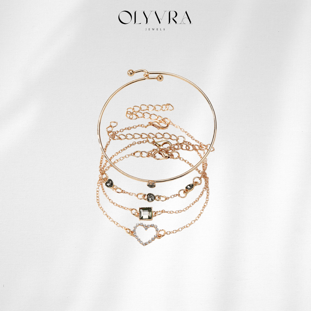 Fashion Vintage Inlaid Lvzuan Square Bracelet